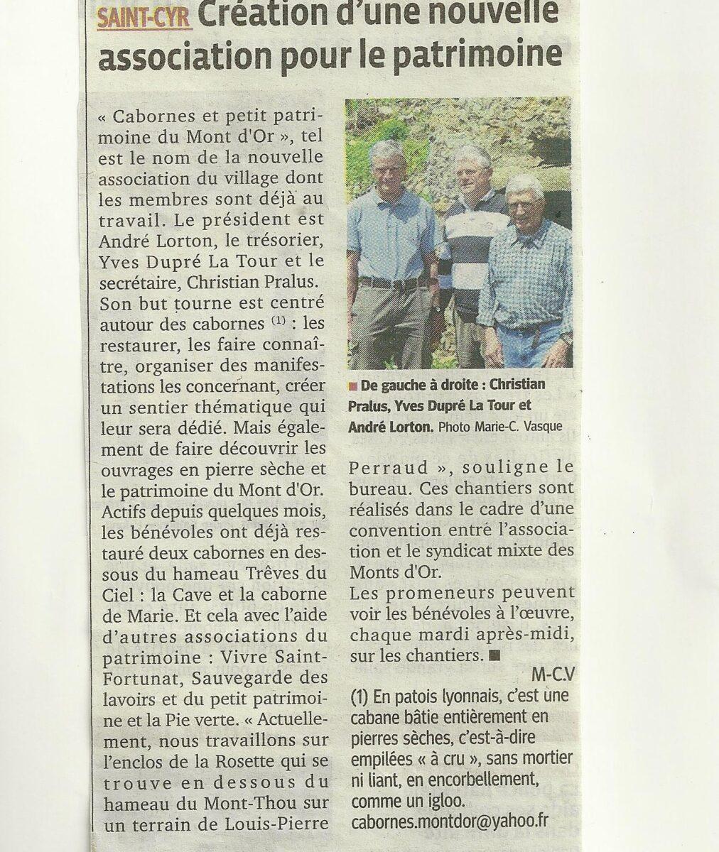 Création de l’Association